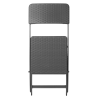 Cadeiras Dobráveis em Rattan PE Preto - Conjunto de 2