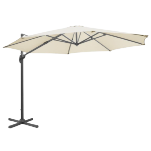Parasol Deslocado Venice Redondo 360° Creme - 3,5 m