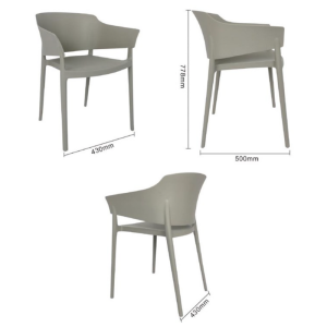 Poltronas Lorenzo Café Cinza - Conjunto de 2