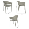 Poltronas Lorenzo Café Cinza - Conjunto de 2