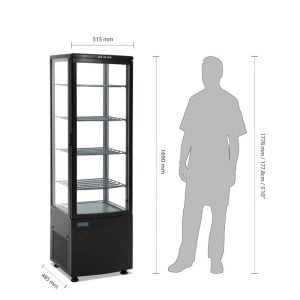 Vitrine Refrigerada - Porta Curva - Série Preta C 235 L