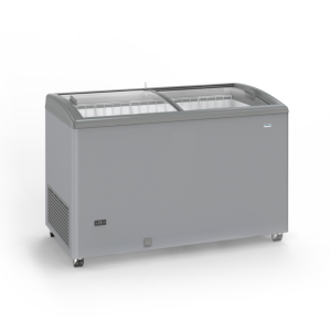 Congelador de Aço Inoxidável com Portas de Correr de Vidro - 400 L