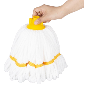 Cabeça de Mopa em Microfibra com Faixa Amarela - 0,15 kg