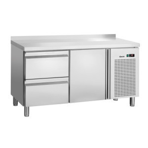 Table Réfrigérée Positive 1 Porte et 2 Tiroirs GN 1/1 avec Dosseret