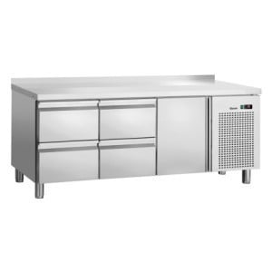 Mesa Refrigerada Positiva 1 Porta e 4 Gavetas GN 1/1 com Backsplash