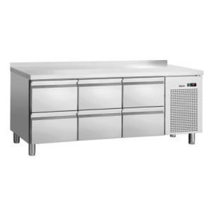 Mesa Refrigerada Positiva 6 Gavetas GN 1/1 com Backsplash