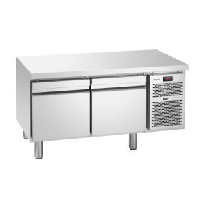 Table Réfrigérée Positive 2 Portes GN 1/1 avec Soubassement