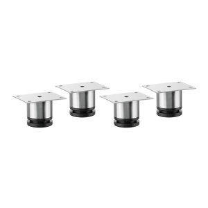 Jeu de Pieds pour Table Réfrigérée avec Soubassement - Lot de 4