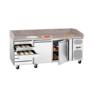 Móvel Refrigerado para Pizza com 2 Portas e 7 Gavetas