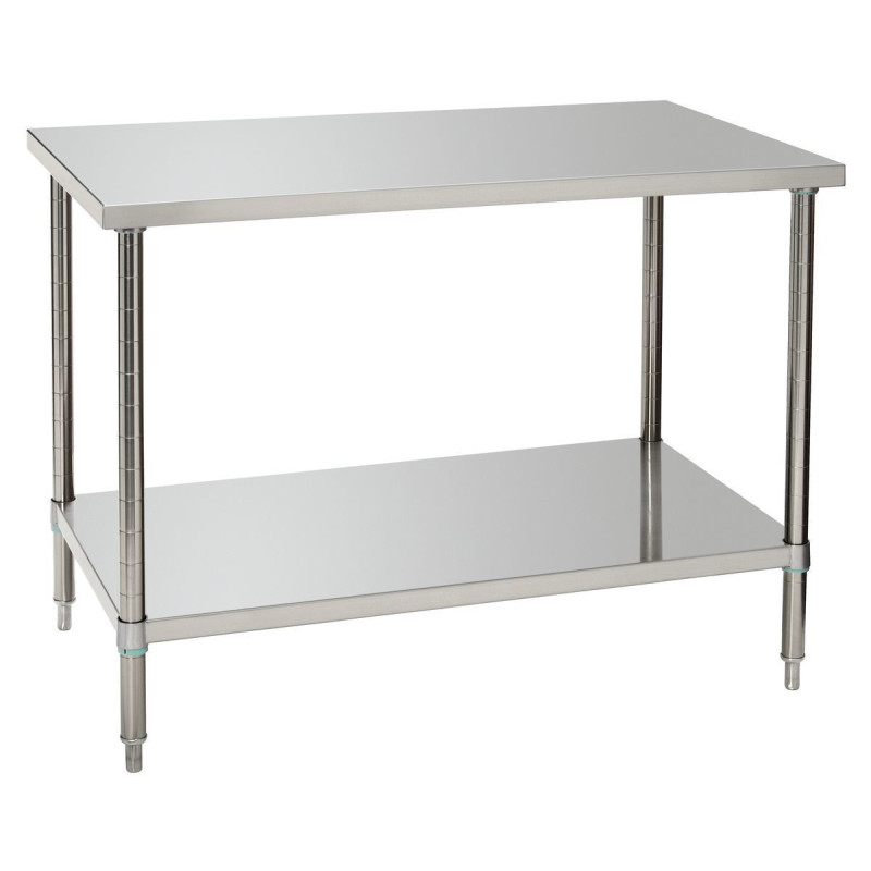 Mesa de Trabalho Inox com Prateleira Inferior - P 700 mm - L 1200 mm - Bartscher Mesa de Trabalho Inox com Prateleira Inferior - P 700 mm - L 1200 mm - Bartscher