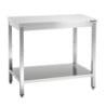 Mesa de Trabalho Inox com Prateleira Baixa - P 700 mm - L 1200 mm - Bartscher