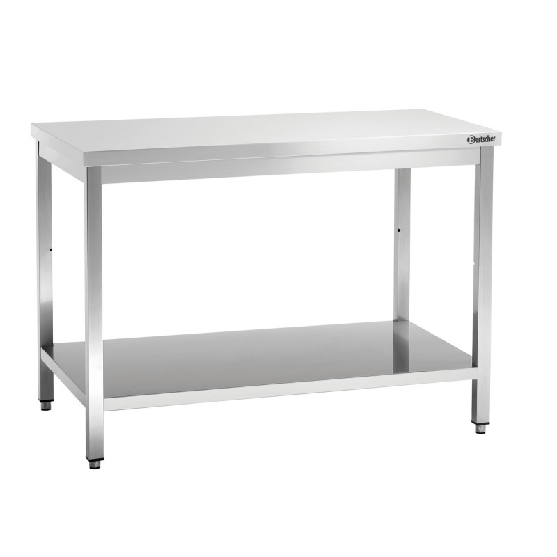 Mesa de Trabalho Inox com Prateleira Inferior - P 700 mm - L 1400 mm - Bartscher Mesa de Trabalho Inox com Prateleira Inferior - P 700 mm - L 1400 mm - Bartscher