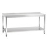 Mesa de Trabalho Inox com Prateleira Baixa - P 700 mm - L 1800 mm - Bartscher