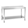 Table de Travail Inox avec Etagère Basse et Dosseret - P 700 mm - L 1600 mm - Bartscher