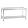 Mesa de Trabalho Inox com Prateleira Inferior e Backsplash - P 700 mm - L 1800 mm - Bartscher