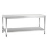 Mesa de Trabalho Inox com Prateleira Baixa - P 600 mm - L 1800 mm - Bartscher