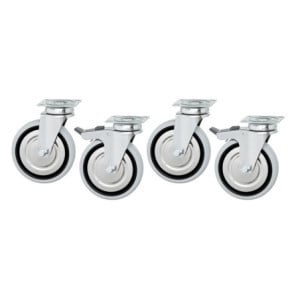 Rodas para Móveis de Aço Inoxidável Baixo e Armário Aquecido - Conjunto de 4 - Bartscher