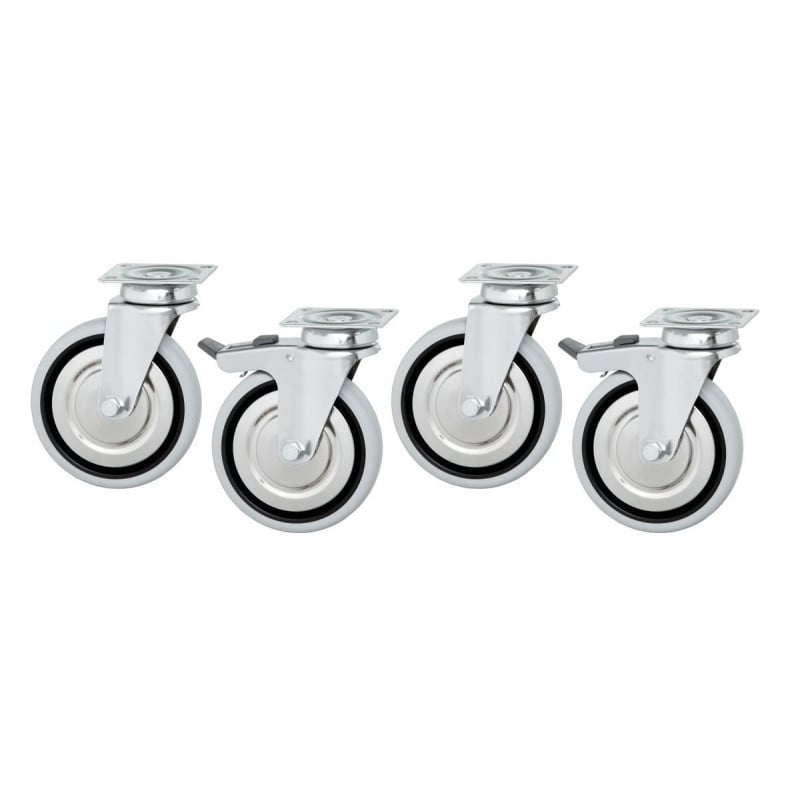 Wheels for Stainless Steel Low Furniture and Warming Cabinet - Set of 4 - Bartscher