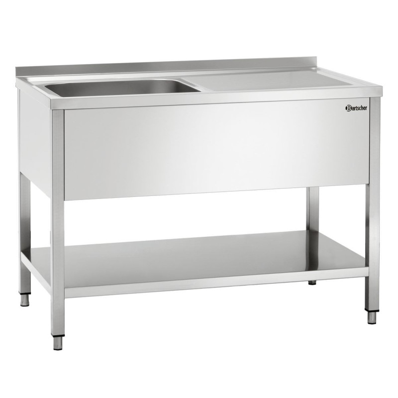 Plonge 1 Bac com Espaldar e Prateleira Inferior - L 1200 x P 700 mm - Bartscher Plonge 1 Bac com Espaldar e Prateleira Inferior - L 1200 x P 700 mm - Bartscher