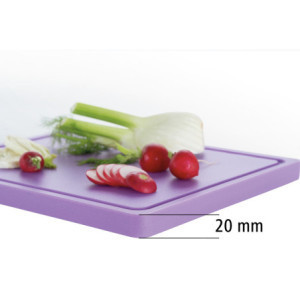 Plancha de Corte 325 x 265 mm - Violeta - 20 mm de Espessura - Bartscher