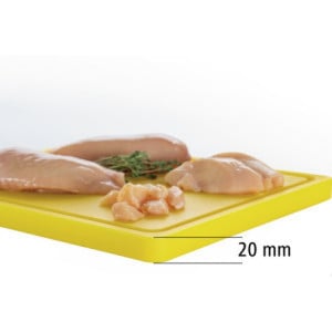 Tábua de Corte 325 x 265 mm - Amarelo - 20 mm de Espessura - Bartscher