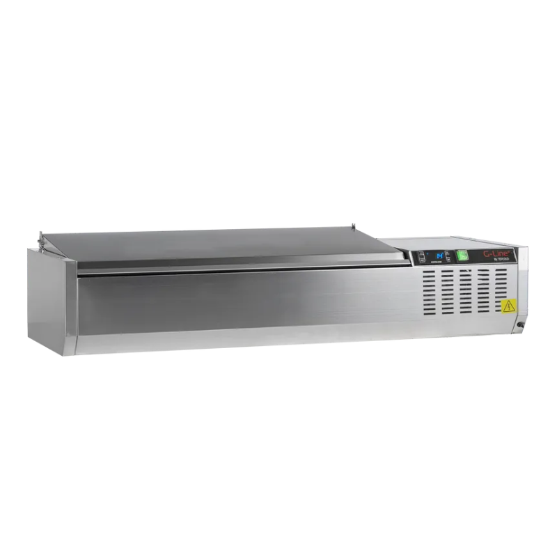 Saladette à Poser Couvercle Inox - Statique - 5 GN 1/4 - TEFCOLD Saladette à Poser Couvercle Inox - Statique - 5 GN 1/4 - TEFCOLD