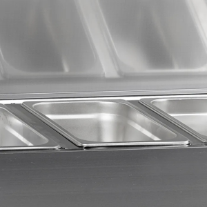Saladette à Poser Couvercle Inox - Statique - 4 GN 1/3 - TEFCOLD
