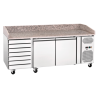 Móvel Refrigerado para Pizza com 2 Portas e 7 Gavetas