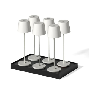 Kelly White LED Touch Table Lamp with Charging Tray - Set of 6 - Lumisky