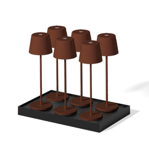 Lampe de Table Touch LED Kelly Vintage avec Plateau de Chargement - Lot de 6 - Lumisky