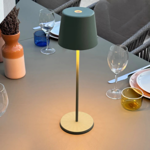 Luminária de Mesa Touch LED Kelly Olive com Bandeja de Carregamento - Conjunto de 6 - Lumisky