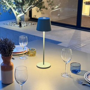Luminária de Mesa Touch LED Kelly Olive com Bandeja de Carregamento - Conjunto de 6 - Lumisky