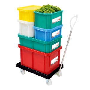Bac Rectangulaire 25 L avec Couvercle Vert Haccp - Gilac