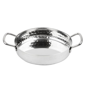 Plat em Inox Martelado Apresentação de Mesa 125mm - Gastronoble