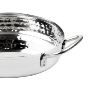 Plat em Inox Martelado Apresentação de Mesa 125mm - Gastronoble