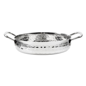 Prato em Inox Martelado Apresentação de Mesa 150mm - Gastronoble