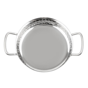 Prato em Inox Martelado Apresentação de Mesa 150mm - Gastronoble