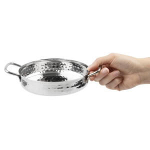 Prato em Inox Martelado Apresentação de Mesa 150mm - Gastronoble