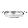 Prato em Inox Martelado Apresentação de Mesa 180mm - Gastronoble