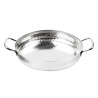 Prato em Inox Martelado Apresentação de Mesa 180mm - Gastronoble