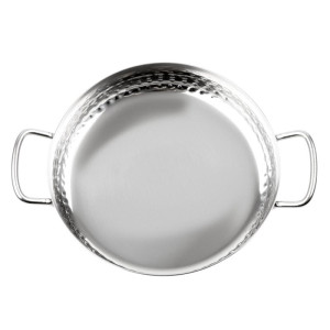 Prato em Inox Martelado Apresentação de Mesa 180mm - Gastronoble
