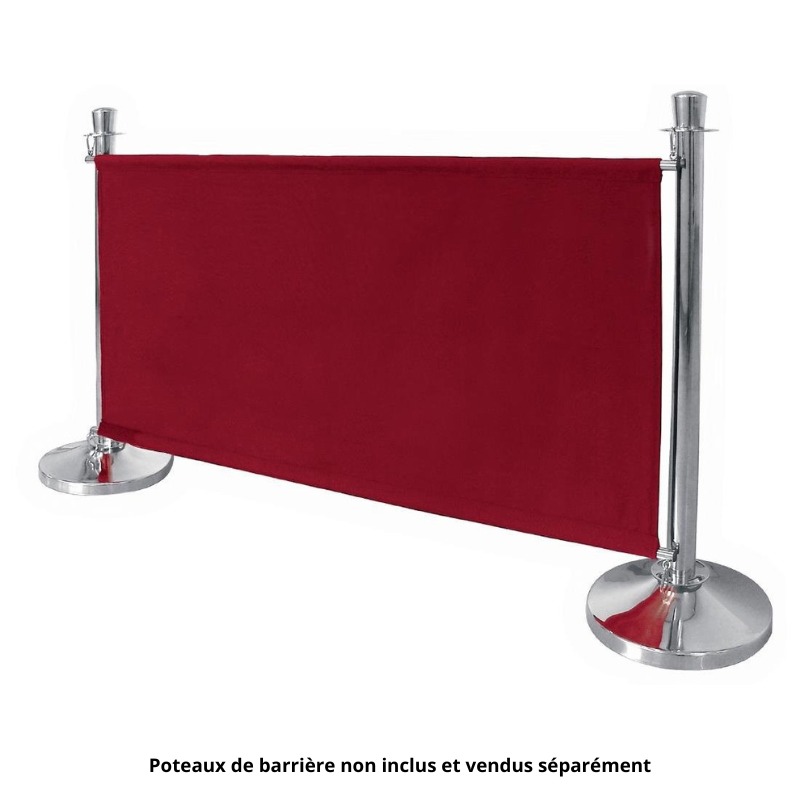 Barrière En Toile Rouge Et Fixations - Bolero - Fourniresto Barrière En Toile Rouge Et Fixations - Bolero - Fourniresto