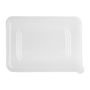 Tampas PET Fiesta Recicláveis para Bandejas de Bagaço - Lote de 100 - Gastronoble
