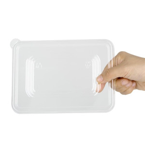 Tampas PET Fiesta Recicláveis para Bandejas de Bagaço - Lote de 100 - Gastronoble