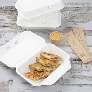 Barquetes Alimentares em Bagaço Fiesta Compostável 400x335mm - Lote de 200 - Fiesta Green