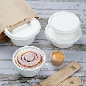 Bolsas em Bagasse Fiesta Compostável 750 ml - Lote de 50 - Gastronoble