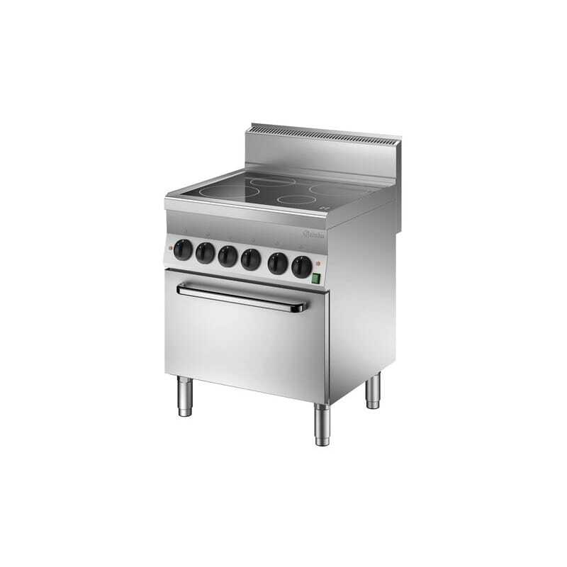 Four-zone radiant cooker with electric oven GN1/1 Series 650