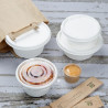 Tampas de Bagasse Fiesta Compostável para Tigelas de 750/900 ml - Lote de 50 - Gastronoble
