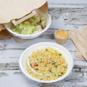 Bols de Poke em Bagasse Fiesta Compostável 909ml - Lote de 50 - Fiesta Green