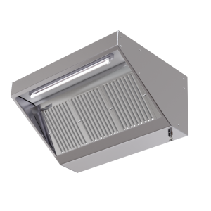 Hotte Snack 700 Led Sans Moteur Dynasteel - Comp. 1400 mm, Inox AISI304
